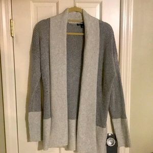 INC Cardigan style open front sweater.